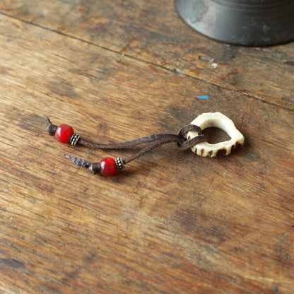 SpiralDance_Japanese Deer Antler Scarf Ring_001