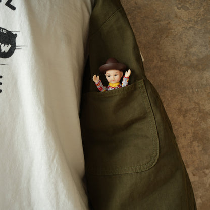 TCB Jeans_Huntsman Vest_Neppy Green Herringbone