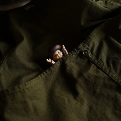 TCB Jeans_Huntsman Vest_Neppy Green Herringbone
