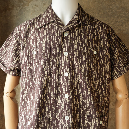 G&F Co. Seersucker Beach Shirt Printed Brown