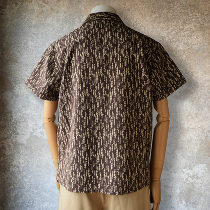 G&F Co. Seersucker Beach Shirt Printed Brown