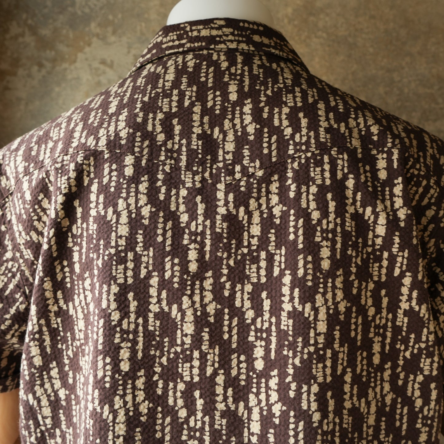 G&F Co. Seersucker Beach Shirt Printed Brown