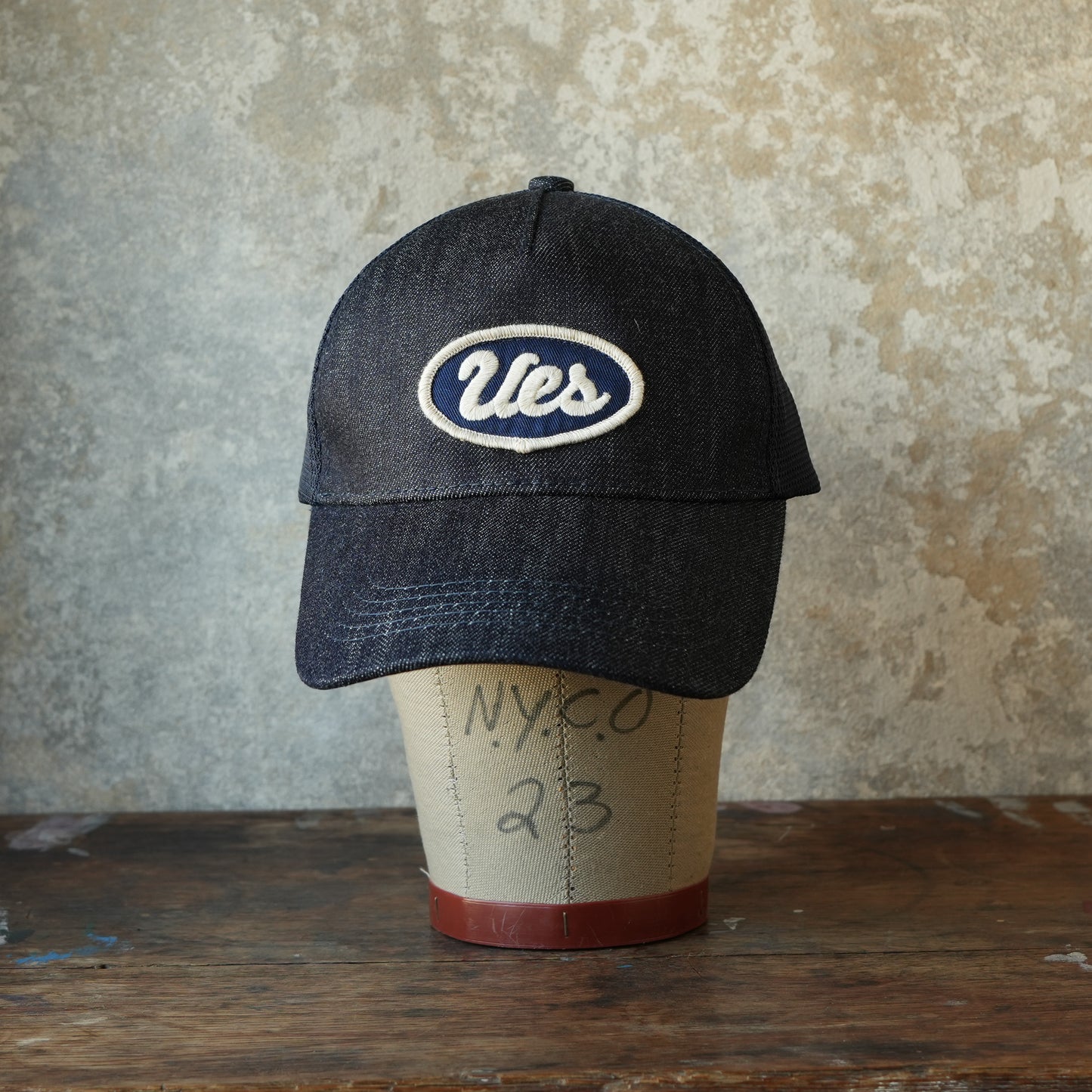 UES_82MC-I_Indigo Mesh Cap Denim_UES