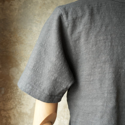UES_652321_NV_1_8 Slab Nep Kurzarm-T-Shirt_Steel Gray