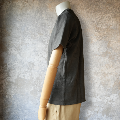 UES_652321_NV_1_8 Slab Nep Kurzarm-T-Shirt_Steel Gray