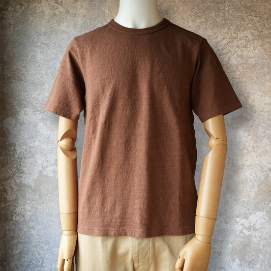 UES_652321_10_1_8番スラブネップ半袖Tシャツ_Brown