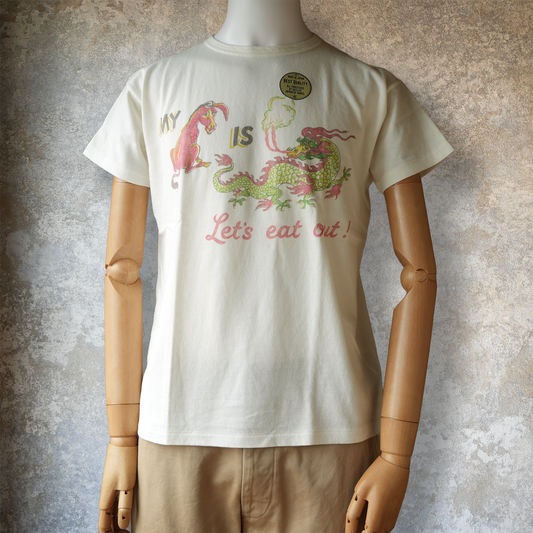 G&F Co._PRINTED 1940s SPORTS TEE_ LET’S EAT OUT!