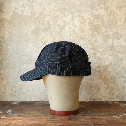 UES_82W-0_Indigo-Streifen Work Cap limitiertes Modell