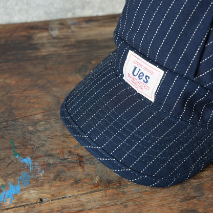 UES_82W-0_Indigo-Streifen Work Cap limitiertes Modell