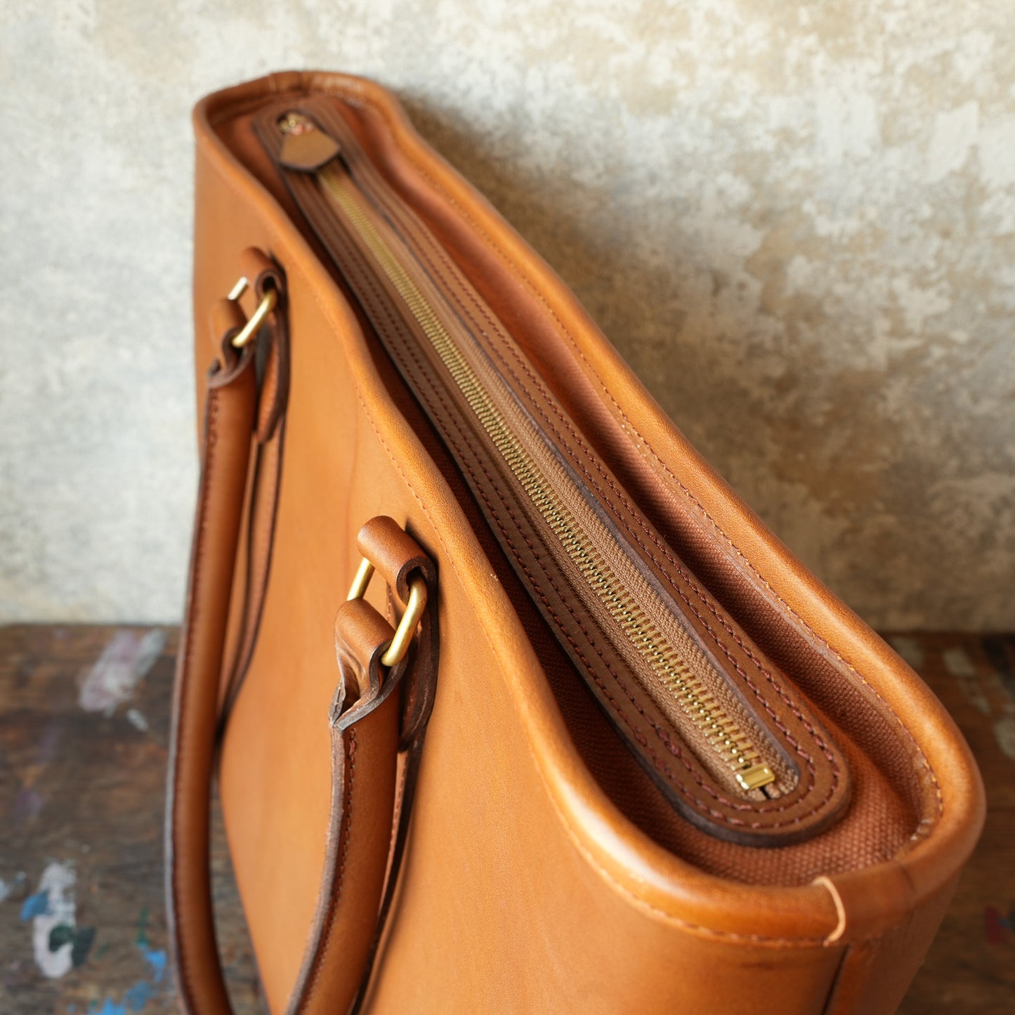 VASCO_VS-263TL_LEATHER NELSON TOTE BAG_SAND