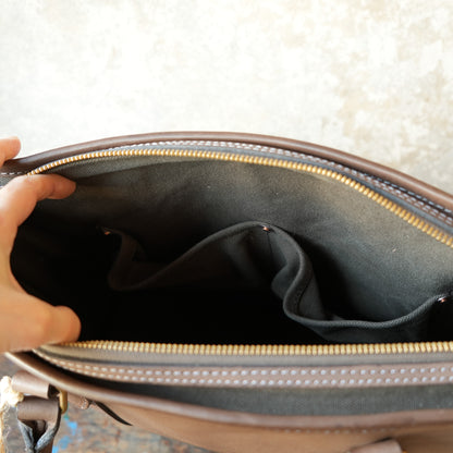 VASCO_VS-263TL_LEATHER NELSON TOTE BAG_GRAY