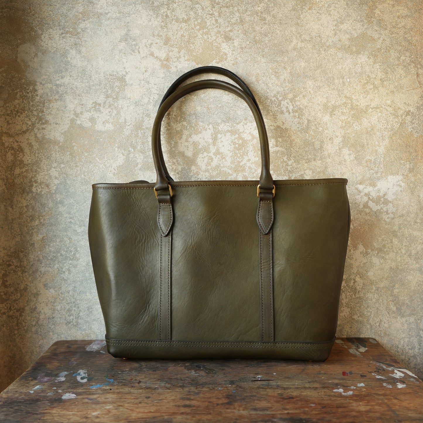 VASCO_VS-263TL_LEATHER NELSON TOTE BAG_OLIVE
