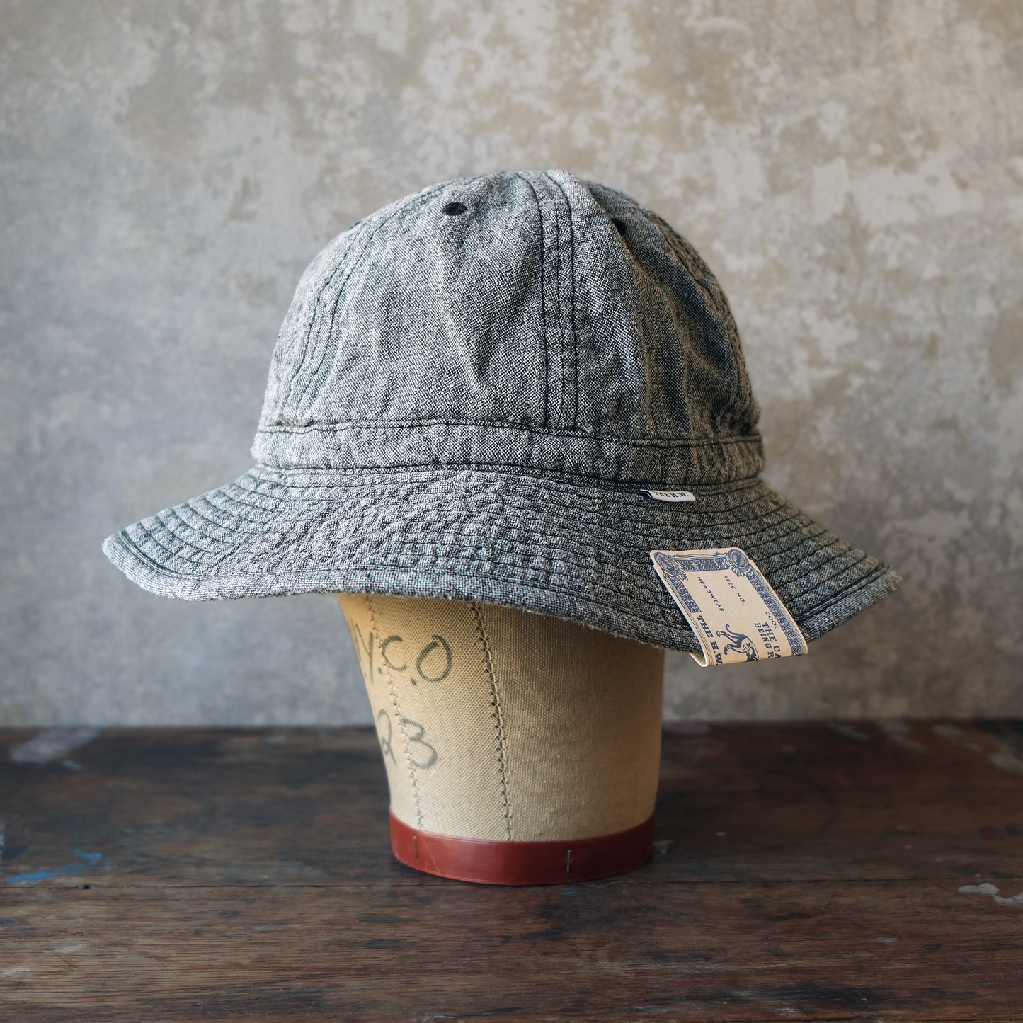 THE H.W.DOG&CO_D-01139_LINEN FATIGUE HAT_BLACK