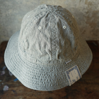 THE H.W.DOG&CO_D-01139_LINEN FATIGUE HAT_LIGHT GRAY