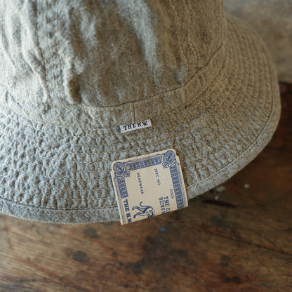 THE H.W.DOG&CO_D-01139_LINEN FATIGUE HAT_LIGHT GRAY