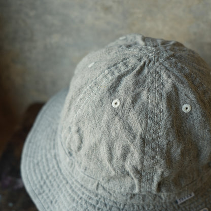 THE H.W.DOG&CO_D-01139_LINEN FATIGUE HAT_LIGHT GRAY