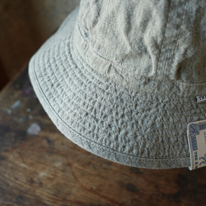 THE H.W.DOG&CO_D-01139_LINEN FATIGUE HAT_LIGHT GRAY
