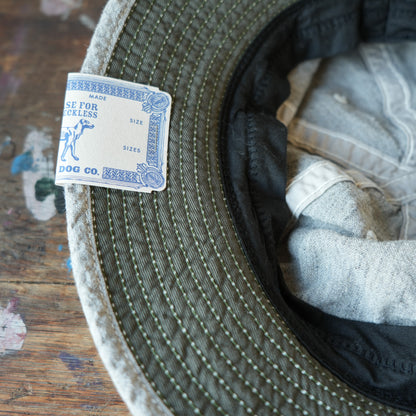THE H.W.DOG&CO_D-01139_LINEN FATIGUE HAT_LIGHT GRAY
