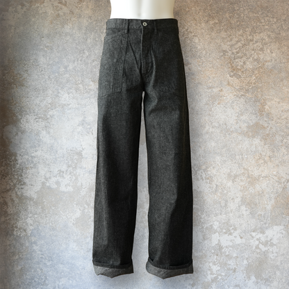 TCB Jeans_Catface Trousers 10.2oz_Black Denim