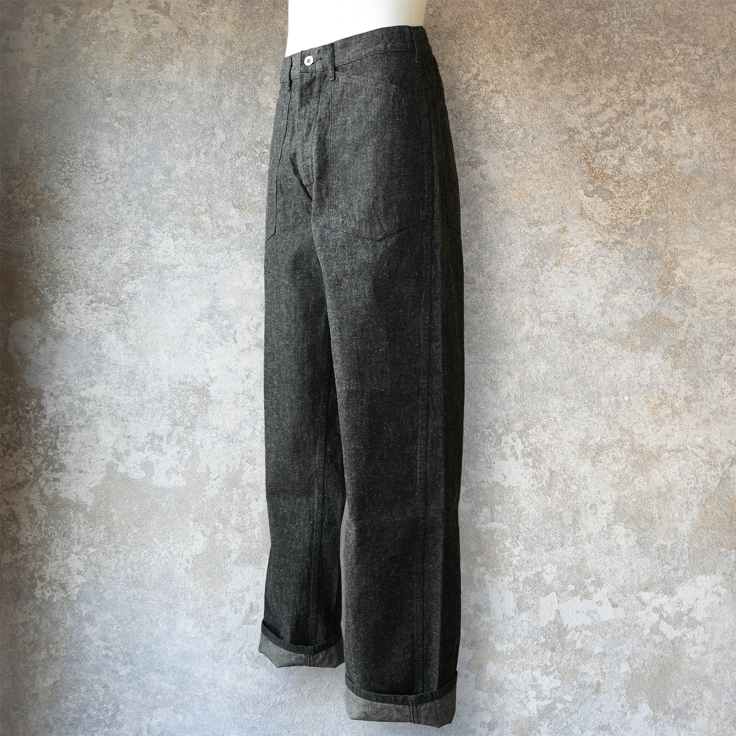 TCB Jeans_Catface Trousers 10.2oz_Black Denim