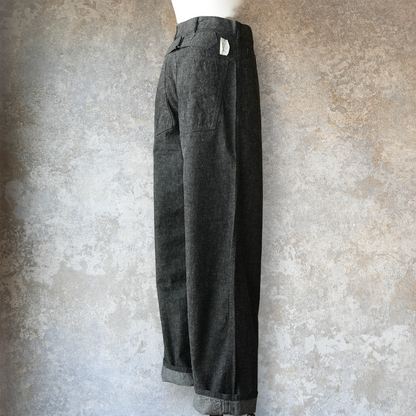 TCB Jeans_Catface Trousers 10.2oz_Black Denim