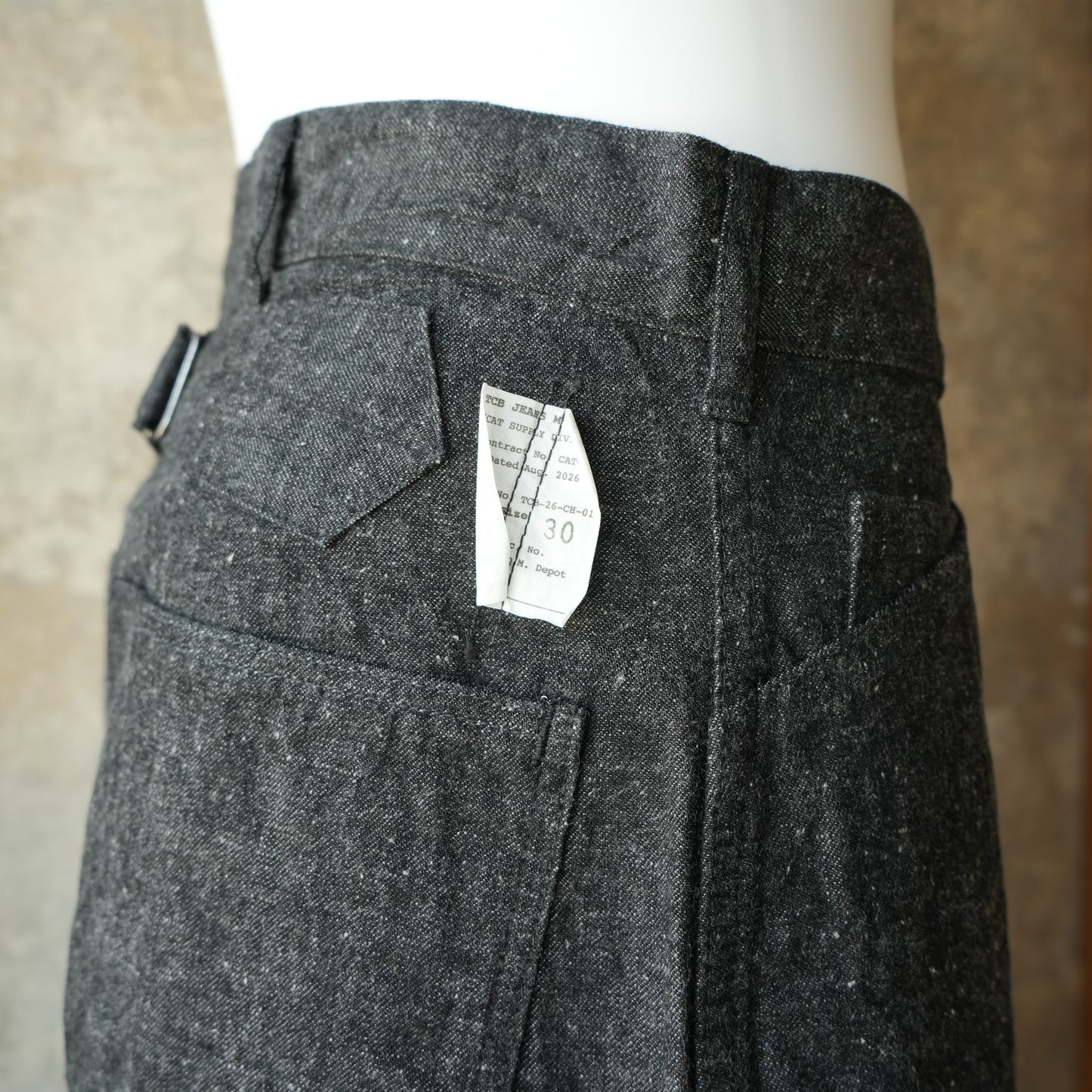 TCB Jeans_Catface Trousers 10.2oz_Black Denim