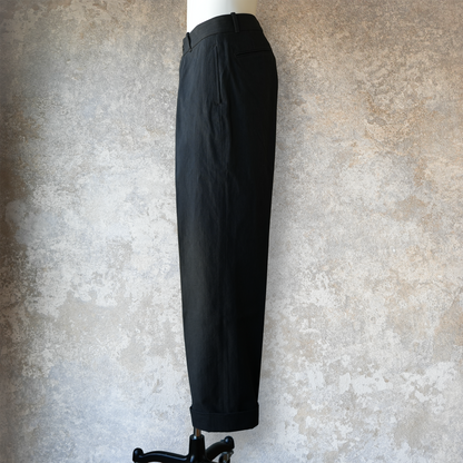 G&F Co._HERRINGBONE TROUSER_BLACK