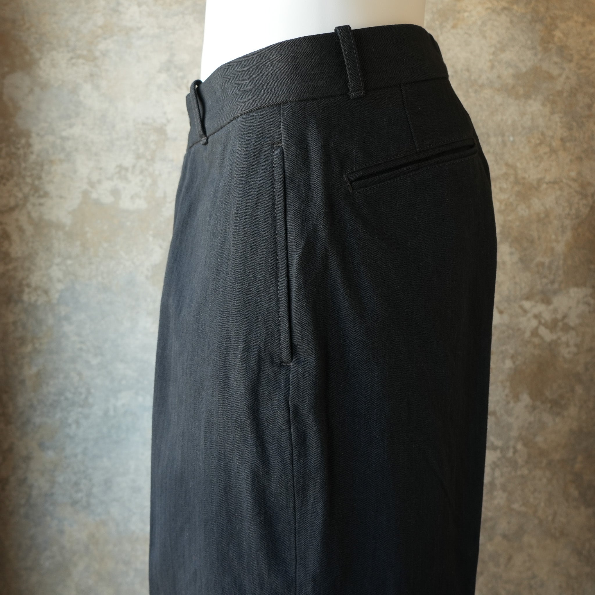 G&F Co._HERRINGBONE TROUSER_BLACK – JeansShopSpiral