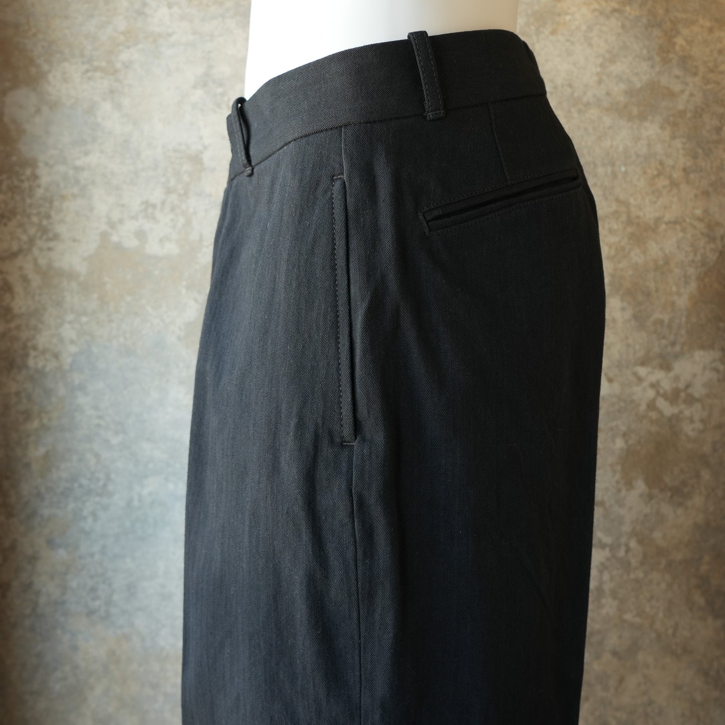 G&F Co._HERRINGBONE TROUSER_BLACK