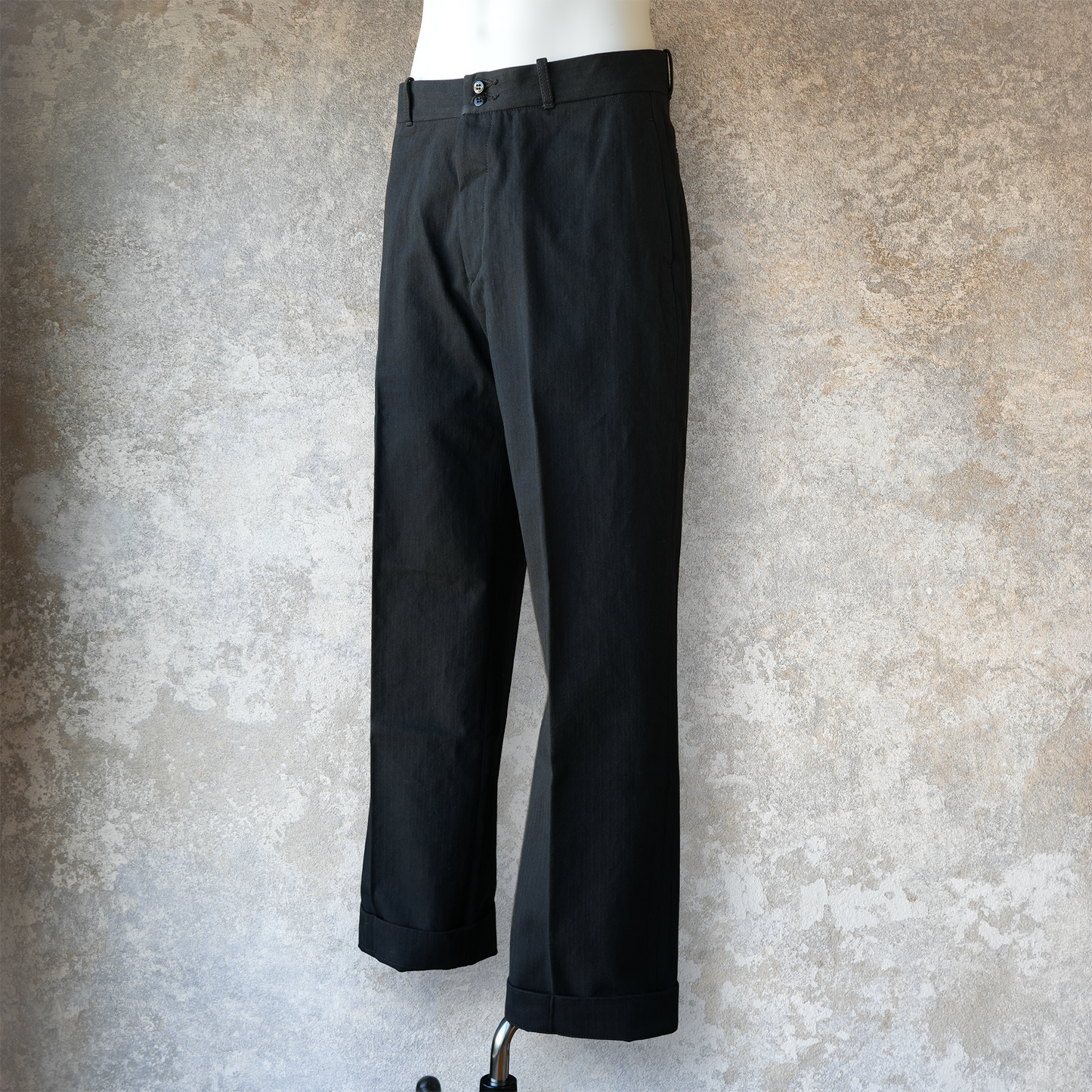G&F Co._HERRINGBONE TROUSER_BLACK