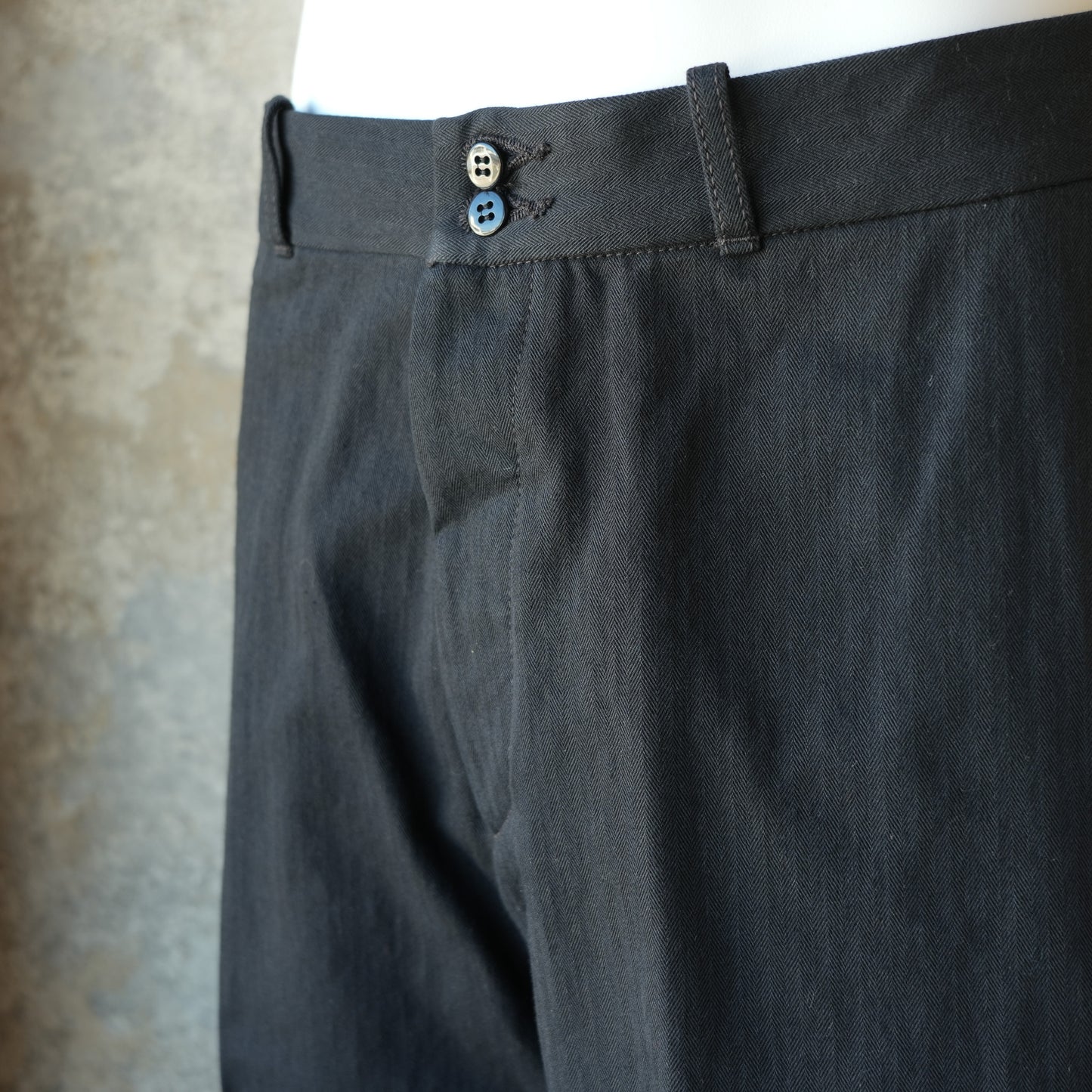 G&F Co._HERRINGBONE TROUSER_BLACK