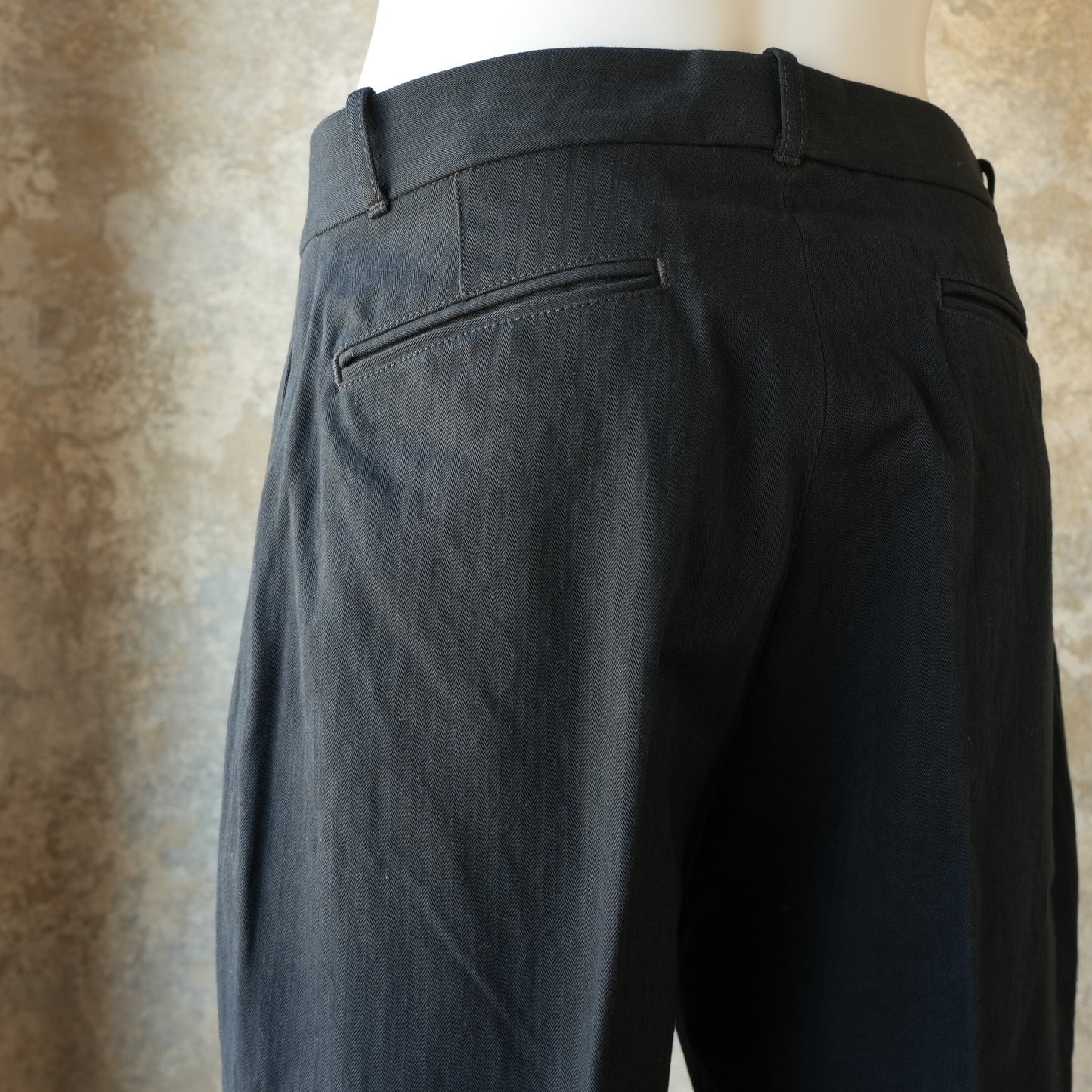 G&F Co._HERRINGBONE TROUSER_BLACK