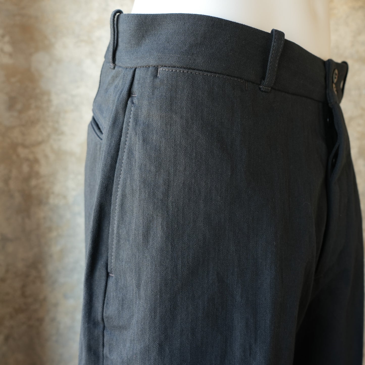 G&F Co._HERRINGBONE TROUSER_BLACK