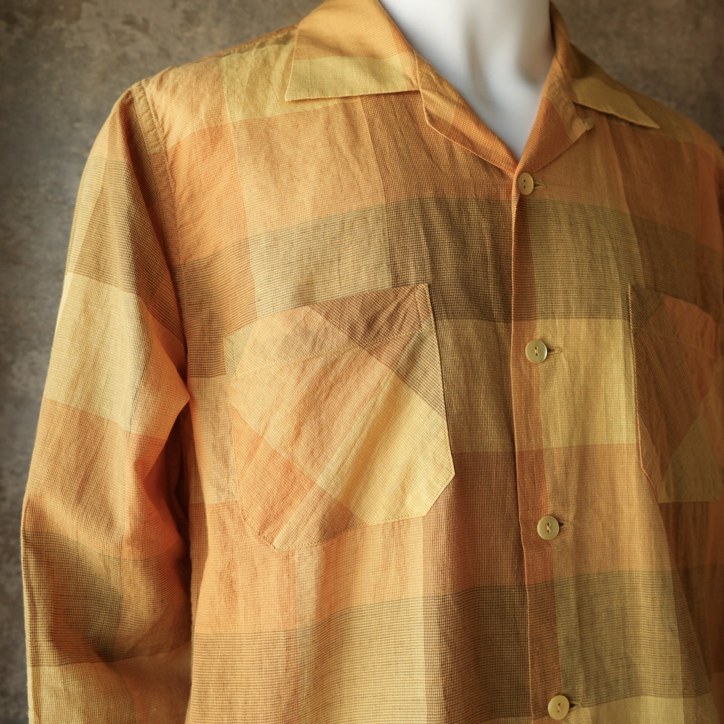 G&F Co._PLAID CHECK SHIRT L/S_YELLOW