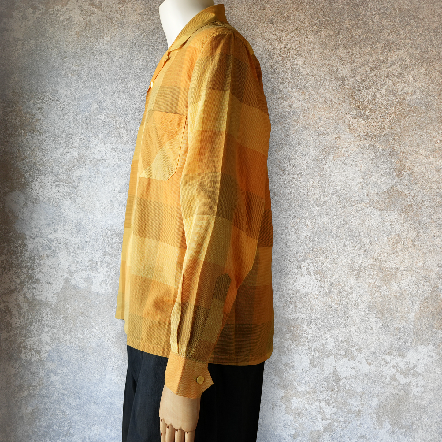 G&F Co._PLAID CHECK SHIRT L/S_YELLOW
