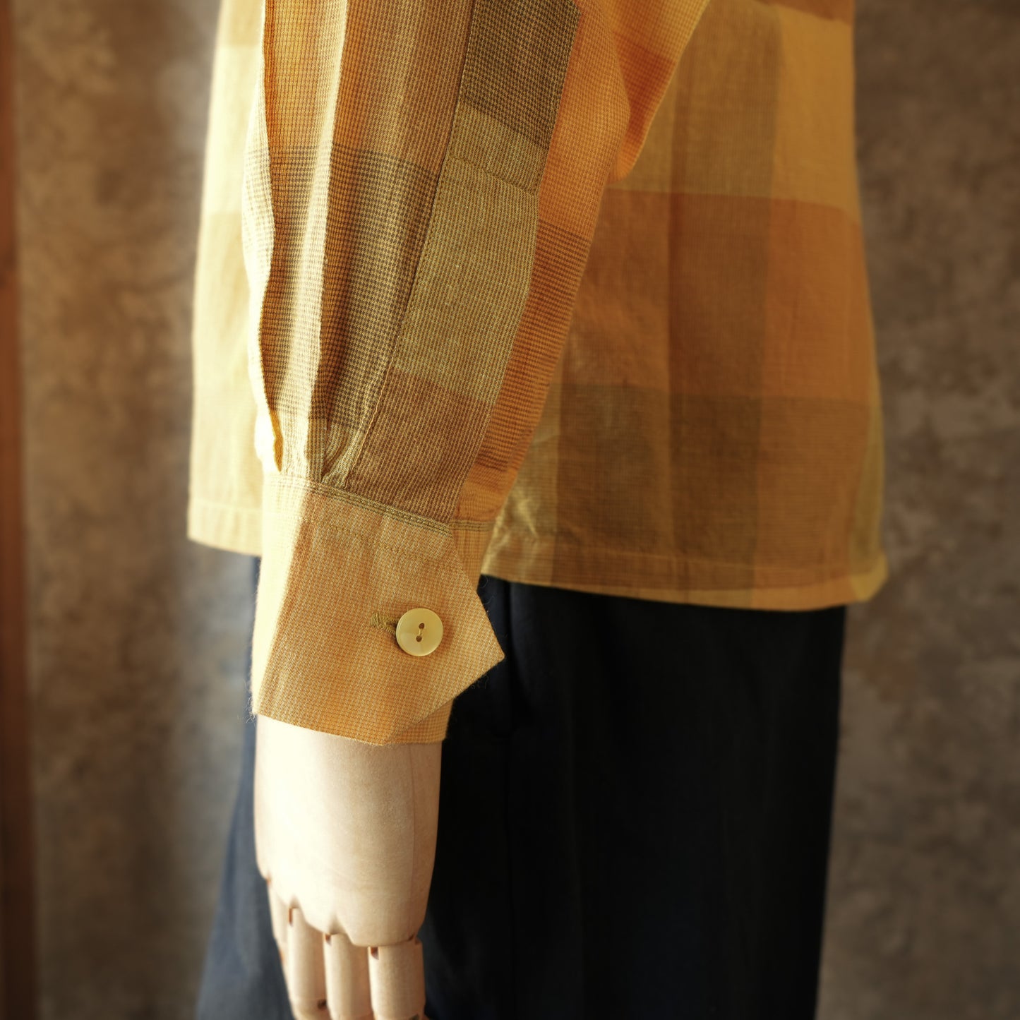 G&F Co._PLAID CHECK SHIRT L/S_YELLOW