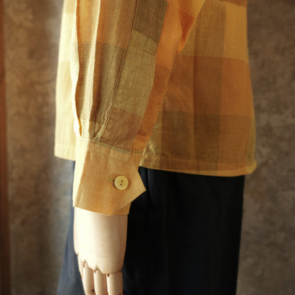 G&F Co._PLAID CHECK SHIRT L/S_YELLOW