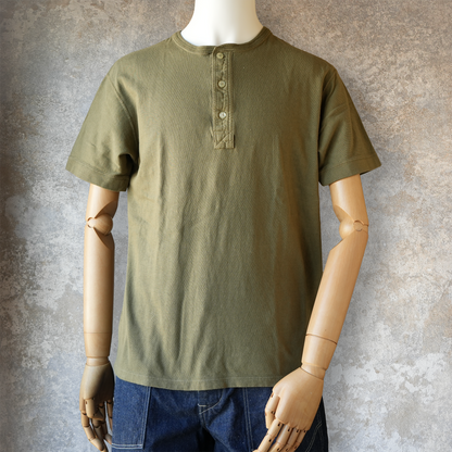 LOOP＆WEFT_LRH1042_LOOPWHEELED CLASSIC HENLEY_ARMY OLIVE