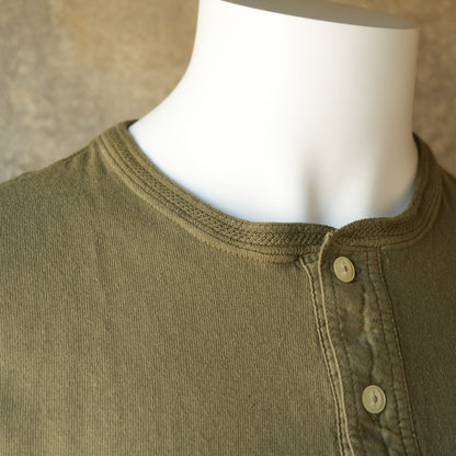 LOOP＆WEFT_LRH1042_LOOPWHEELED CLASSIC HENLEY_ARMY OLIVE