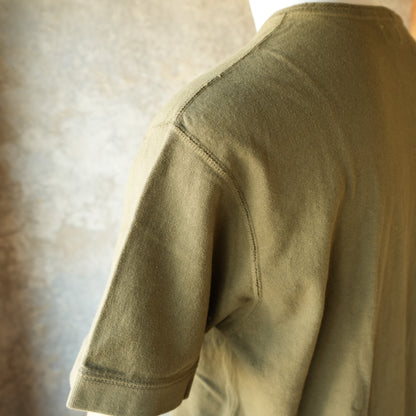 LOOP＆WEFT_LRH1042_LOOPWHEELED CLASSIC HENLEY_ARMY OLIVE