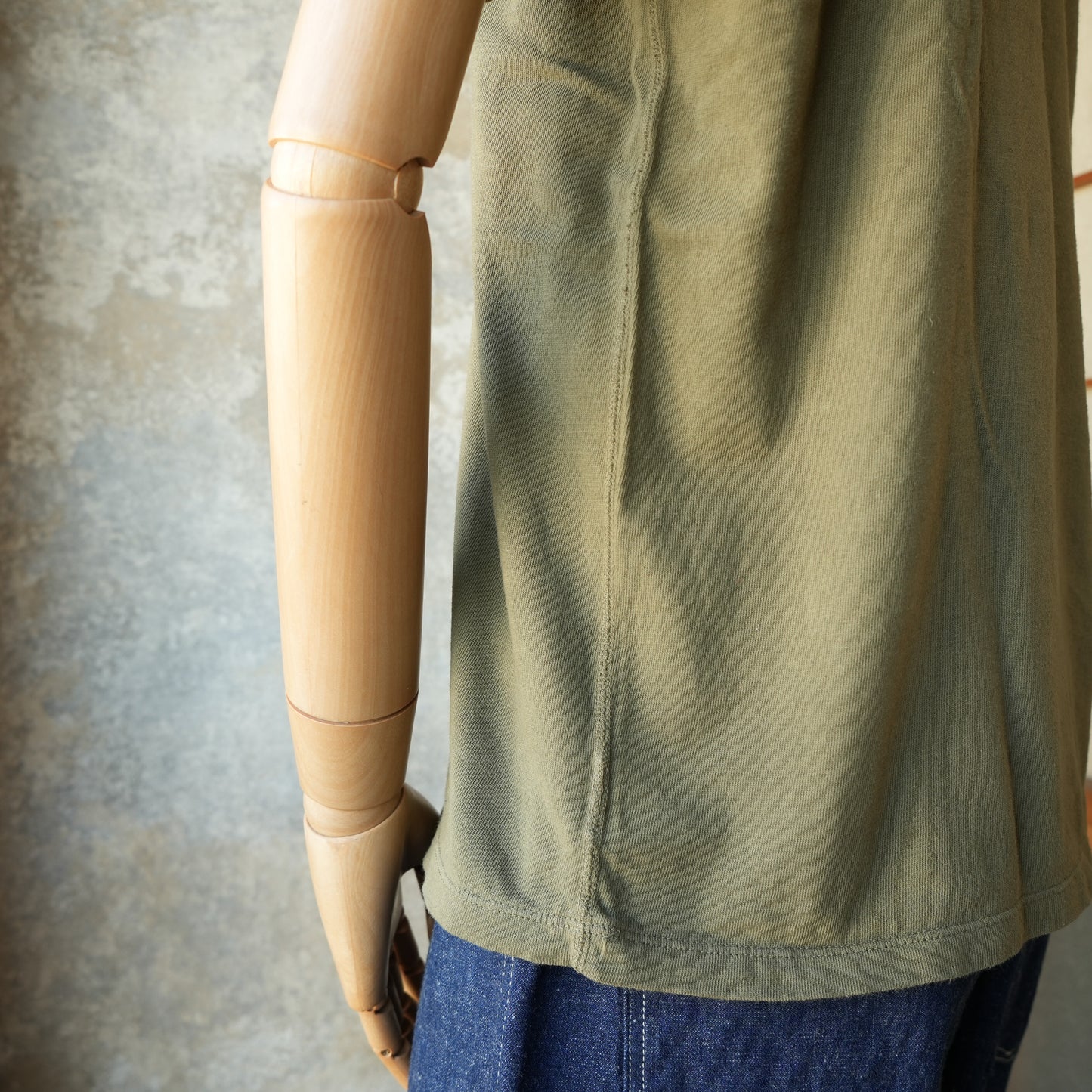 LOOP＆WEFT_LRH1042_LOOPWHEELED CLASSIC HENLEY_ARMY OLIVE