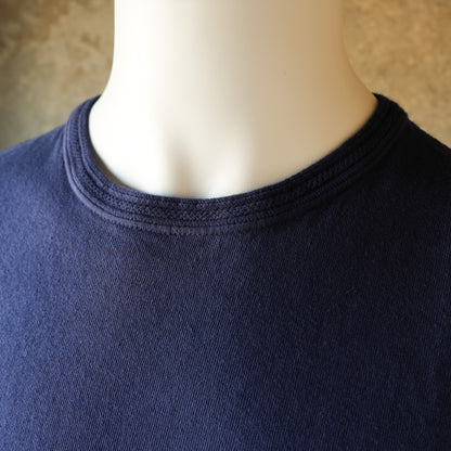 LOOP＆WEFT_LRC1130_LOOPWHEELED RIBBED CUFF CREW_FRENCH NAVY BLUE