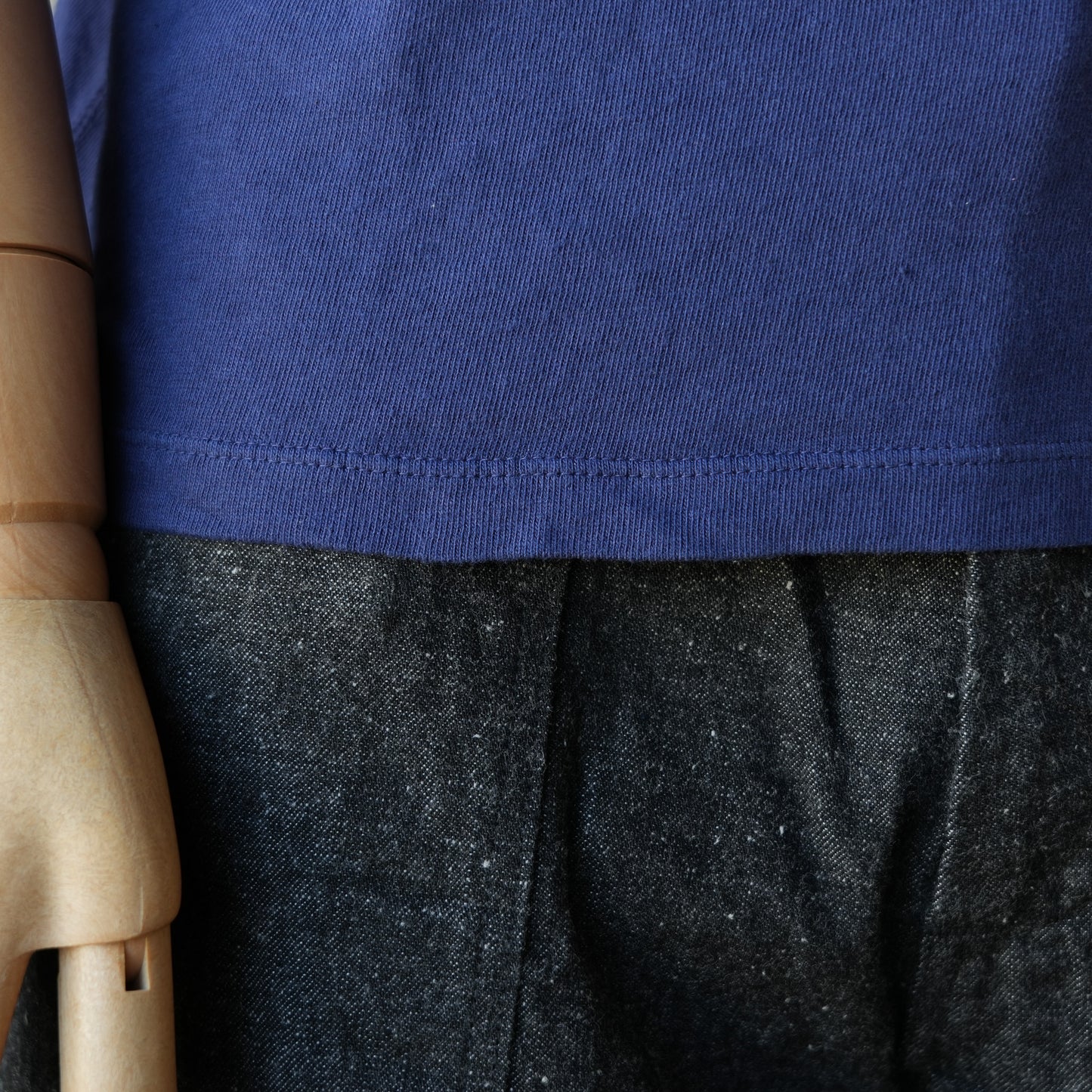 LOOP＆WEFT_LRC1130_LOOPWHEELED RIBBED CUFF CREW_FRENCH NAVY BLUE