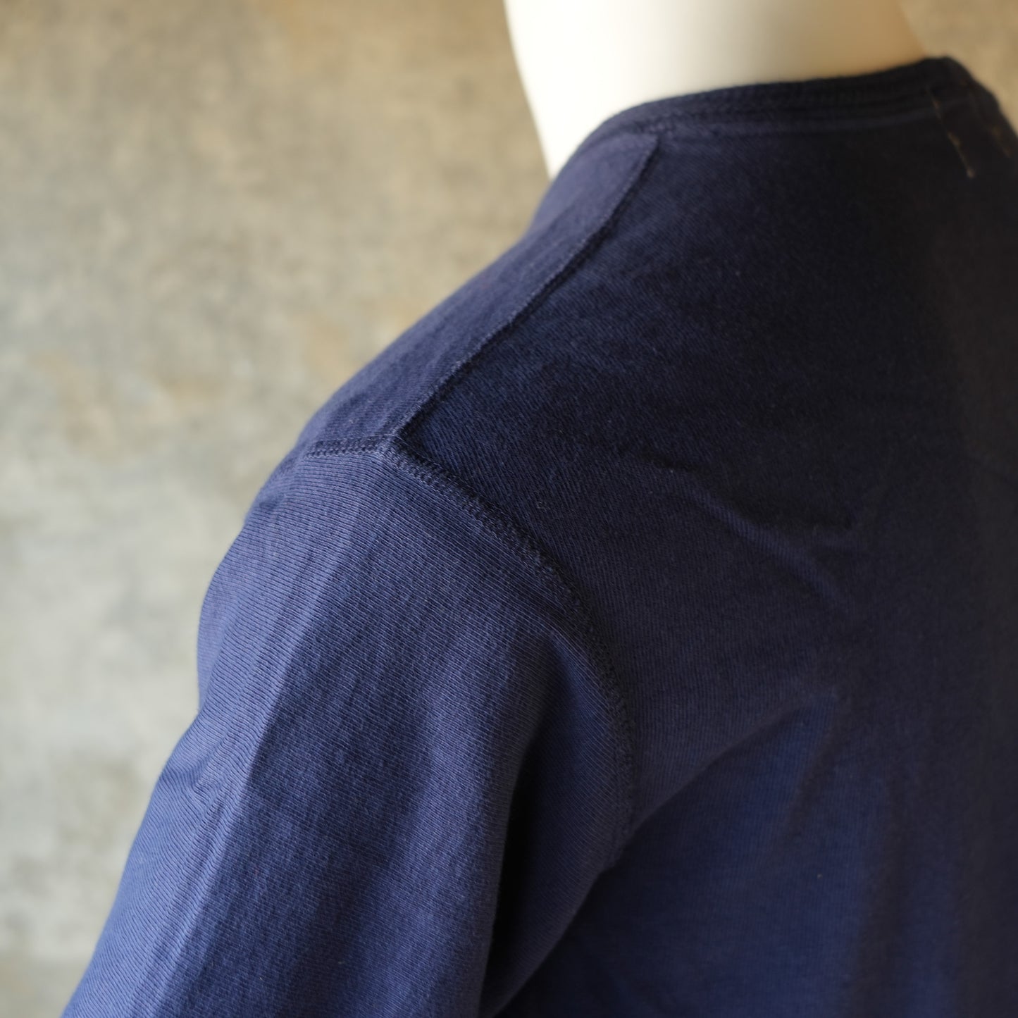 LOOP＆WEFT_LRC1130_LOOPWHEELED RIBBED CUFF CREW_FRENCH NAVY BLUE