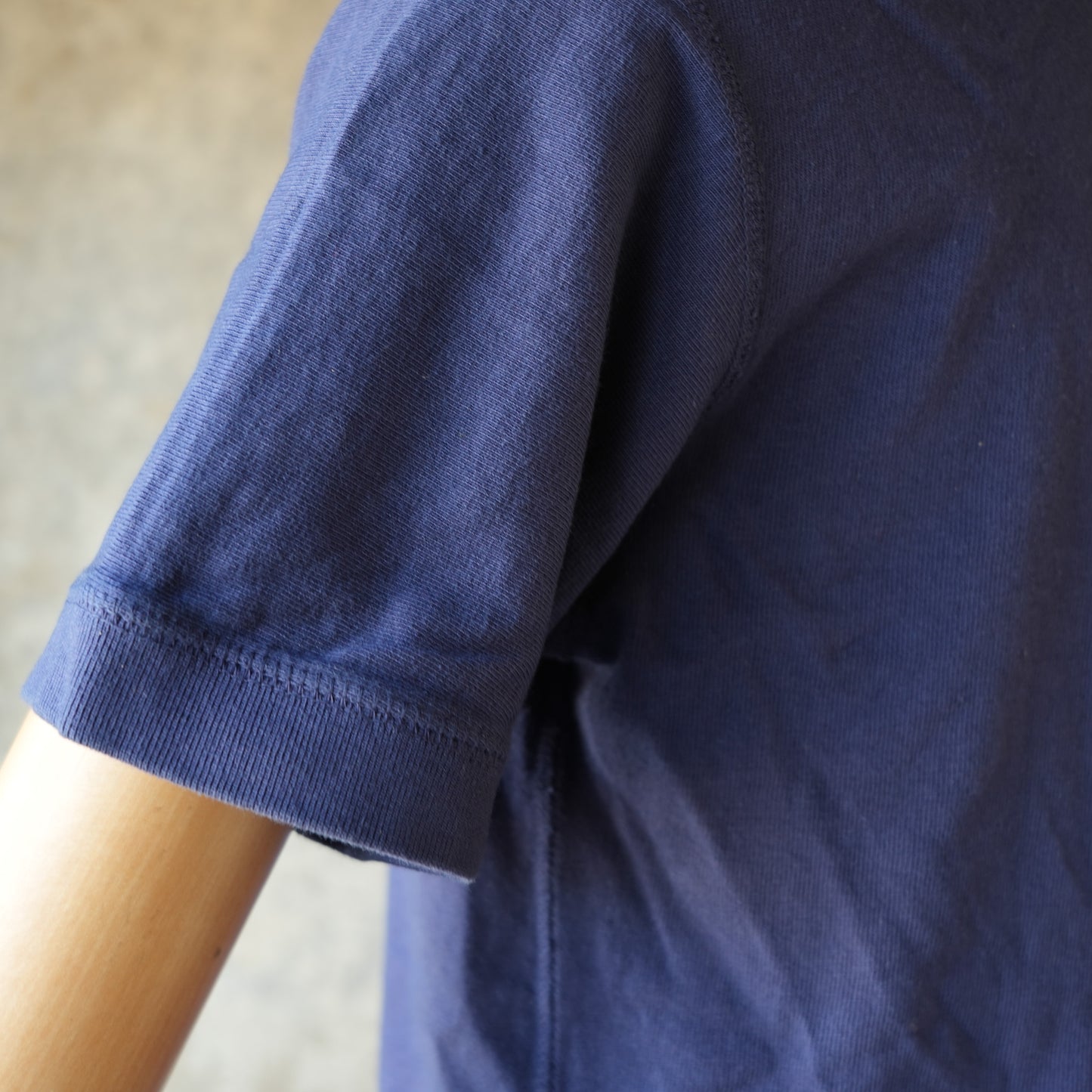LOOP＆WEFT_LRC1130_LOOPWHEELED RIBBED CUFF CREW_FRENCH NAVY BLUE