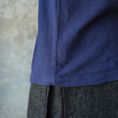 LOOP＆WEFT_LRC1130_LOOPWHEELED RIBBED CUFF CREW_FRENCH NAVY BLUE