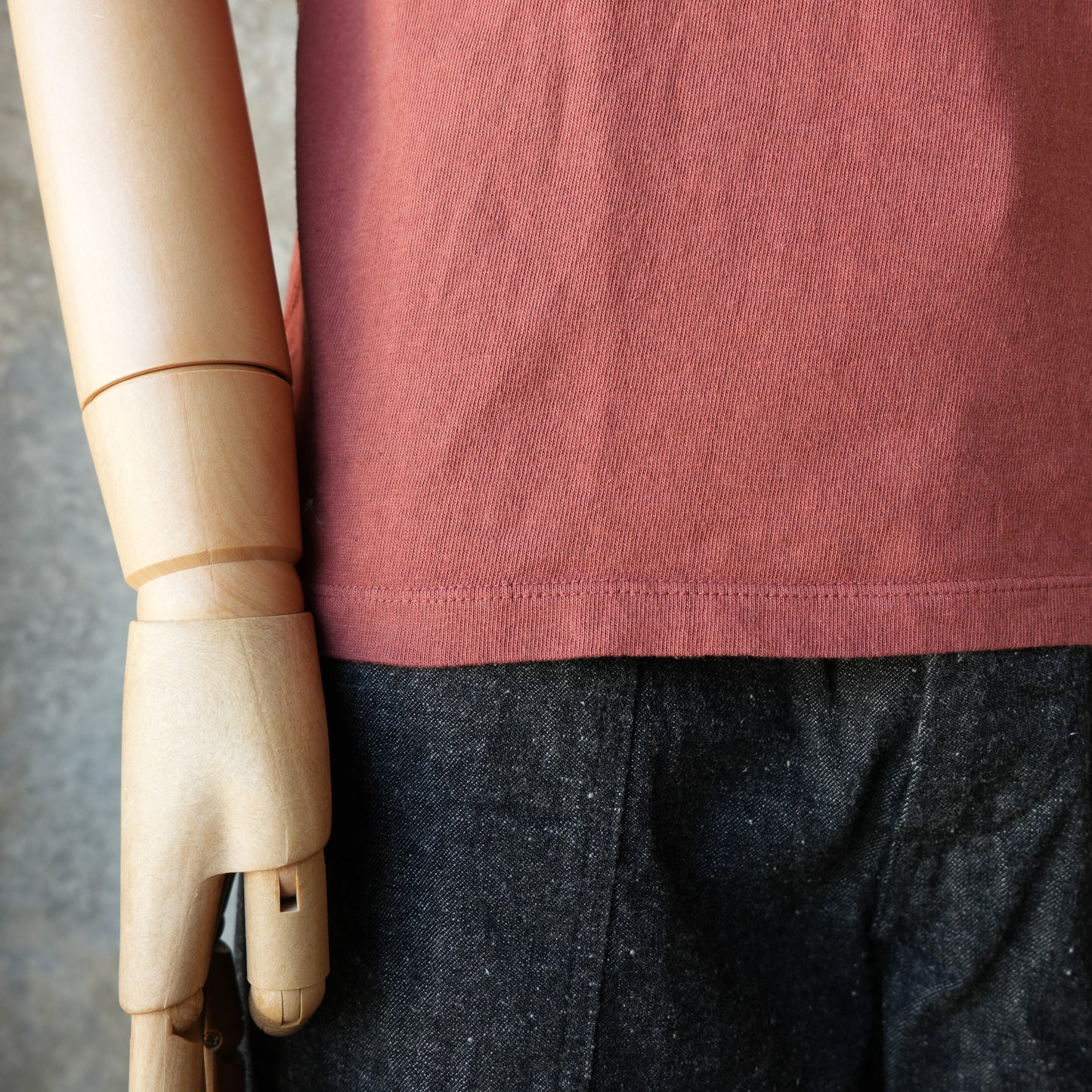 LOOP＆WEFT_LRC1128_LOOPWHEELED SHOULDER TAPED CREW_BURGUNDY