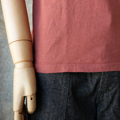 LOOP＆WEFT_LRC1128_LOOPWHEELED SHOULDER TAPED CREW_BURGUNDY