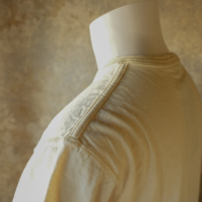 LOOP＆WEFT_LRC1128_LOOPWHEELED SHOULDER TAPED CREW_CLASSIC IVORY