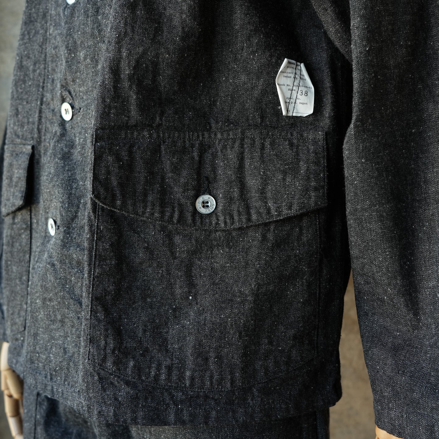 TCB jeans_Catface Jacket 10.2oz_Black Denim
